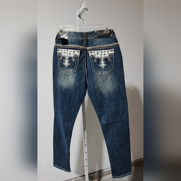 Premier Sz 5/6 Low Rise Skinny 'Bold Pockets*Stitching*Button' Jeans - Picture 13 of 15